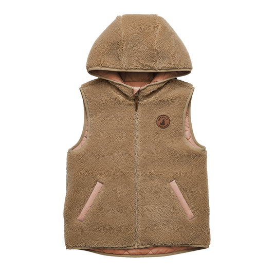 Reversible Yeti Vest Terracotta/Camel