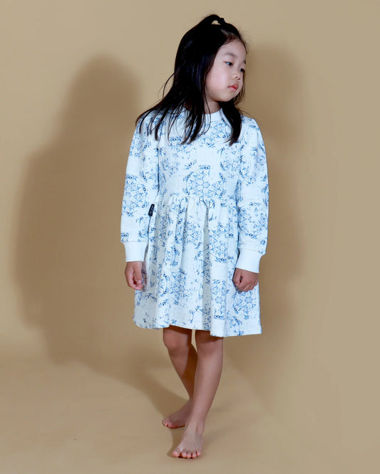 Ornate Princess Long Sleeve Sweat shirting Dress