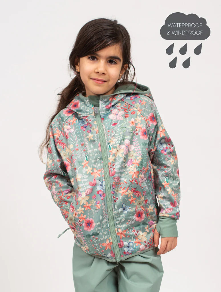 All-Weather Fleece Hoodie- Pretty Garden