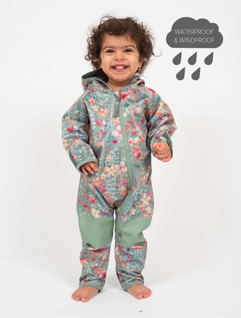 All-Weather Fleece Onesie - Pretty Garden