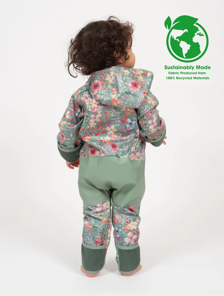 All-Weather Fleece Onesie - Pretty Garden