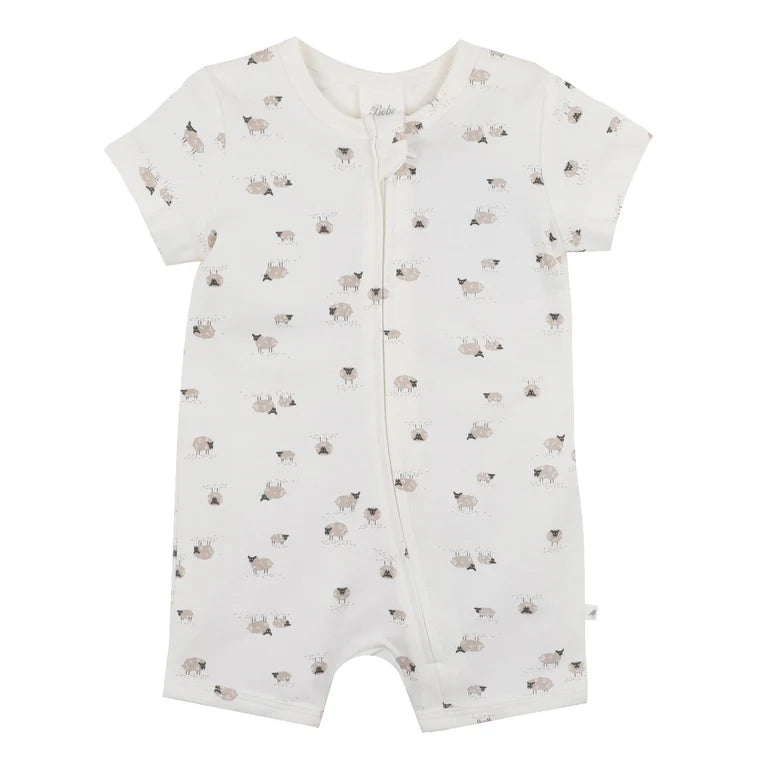 Bebe Sheep Organic Short Sleeve Romper