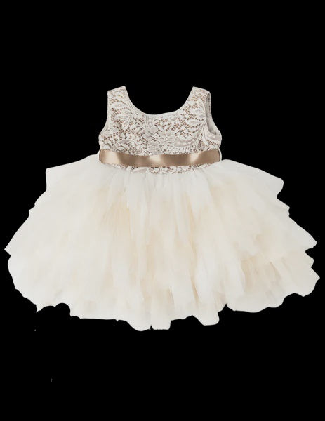 Portia Special Occasion Party Tutu Dress - Champagn