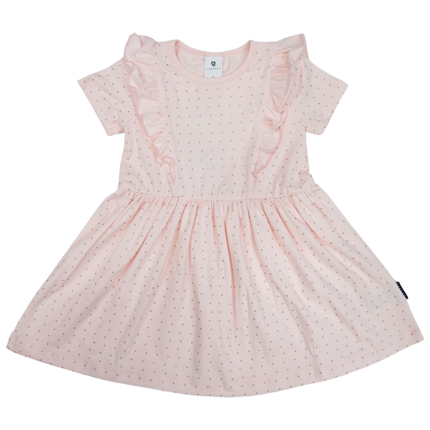 Korango Gold Spot Cotton Frill Dress