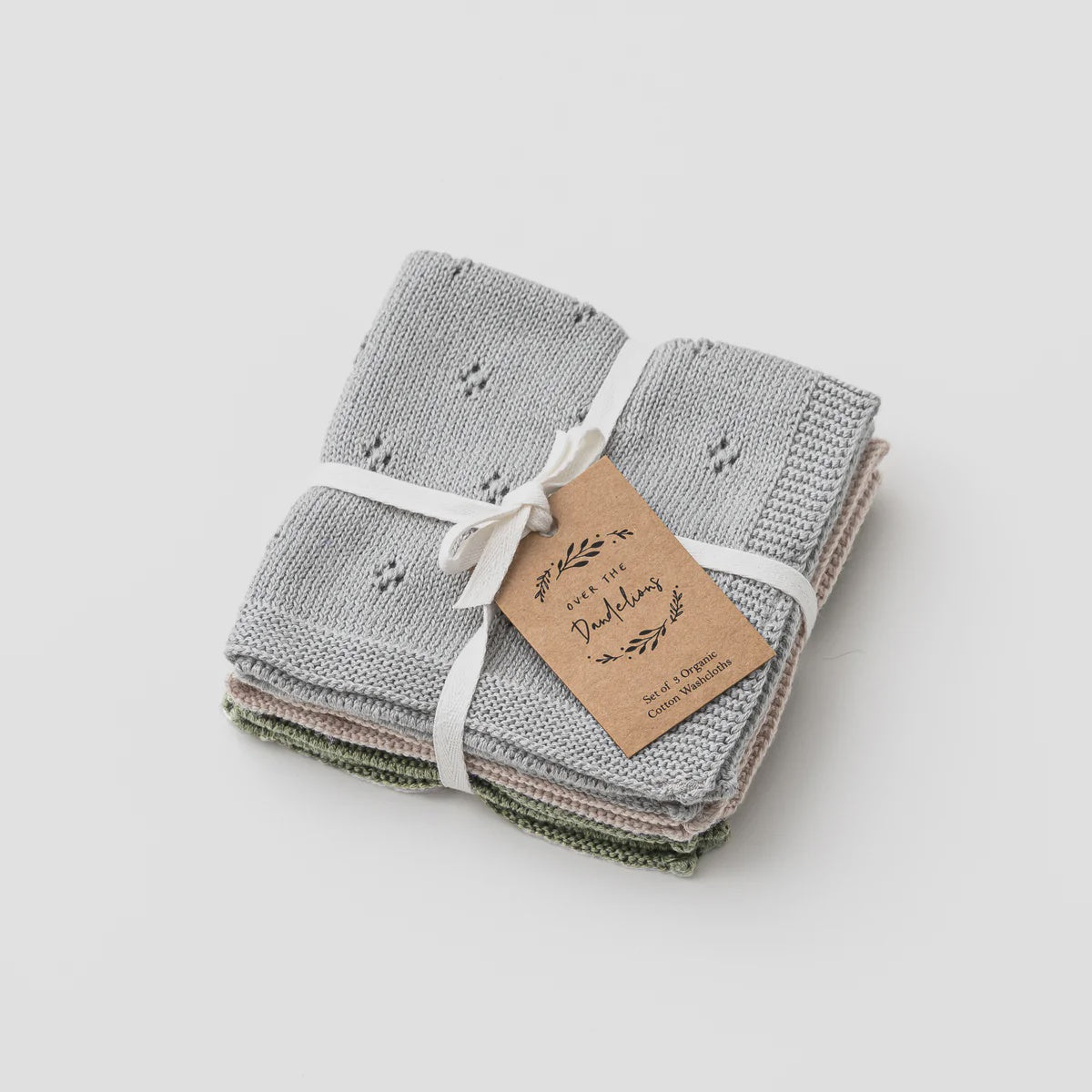 Organic Cotton Washcloth Set Sea