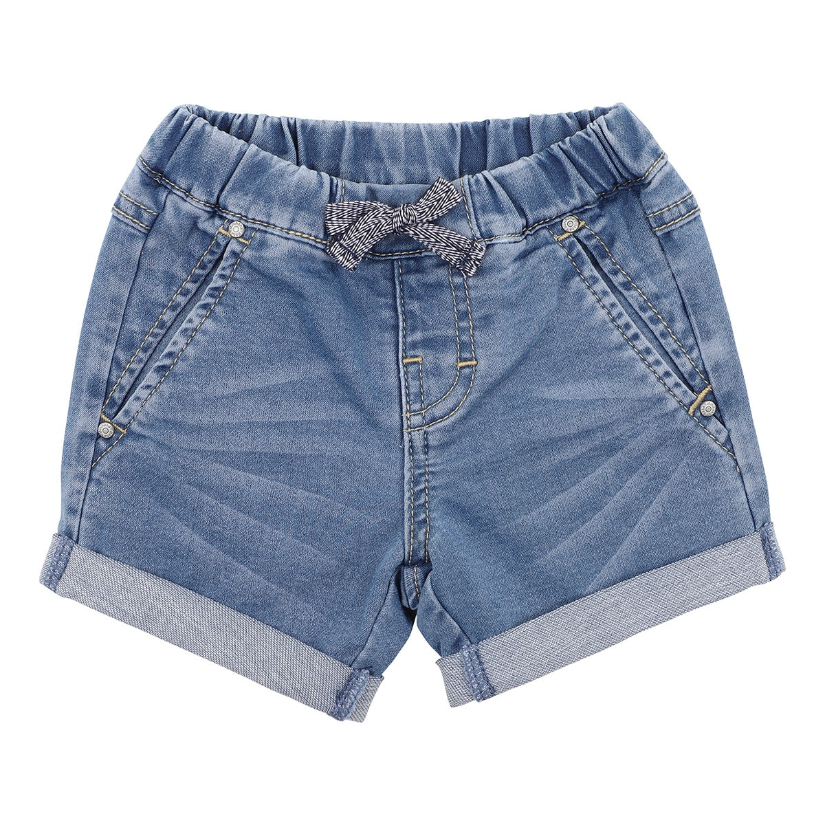 Bebe Blue Knit Denim Shorts