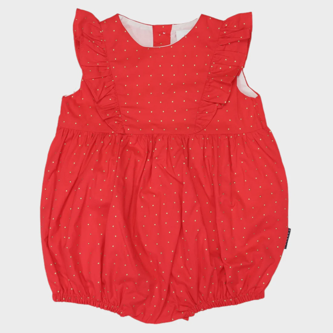 Korango Gold Spot Frill Sunsuit Red