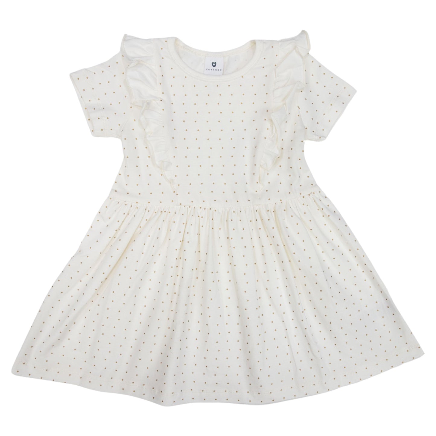 Korango Gold Spot Cotton Frill Dress